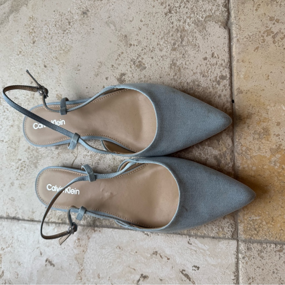 Calvin Klein Women's Denim Slingback Flats